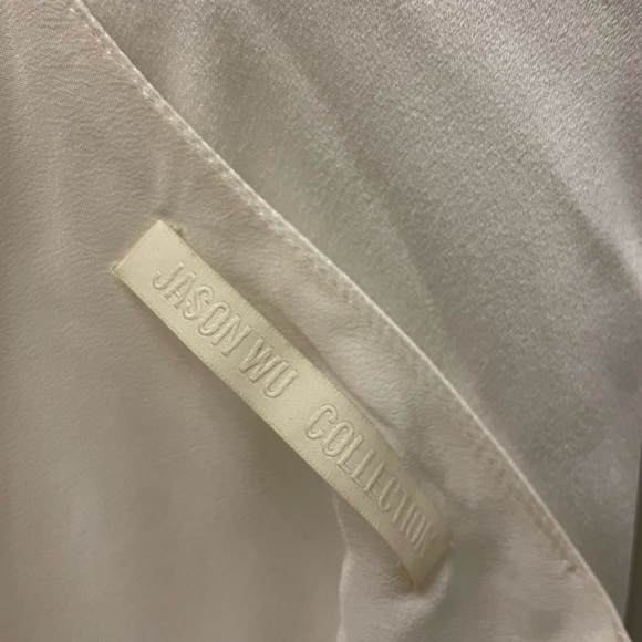 Jason Wu Swarovski Crystal Strap Silk Gown White Size 6 - Picture 9 of 12